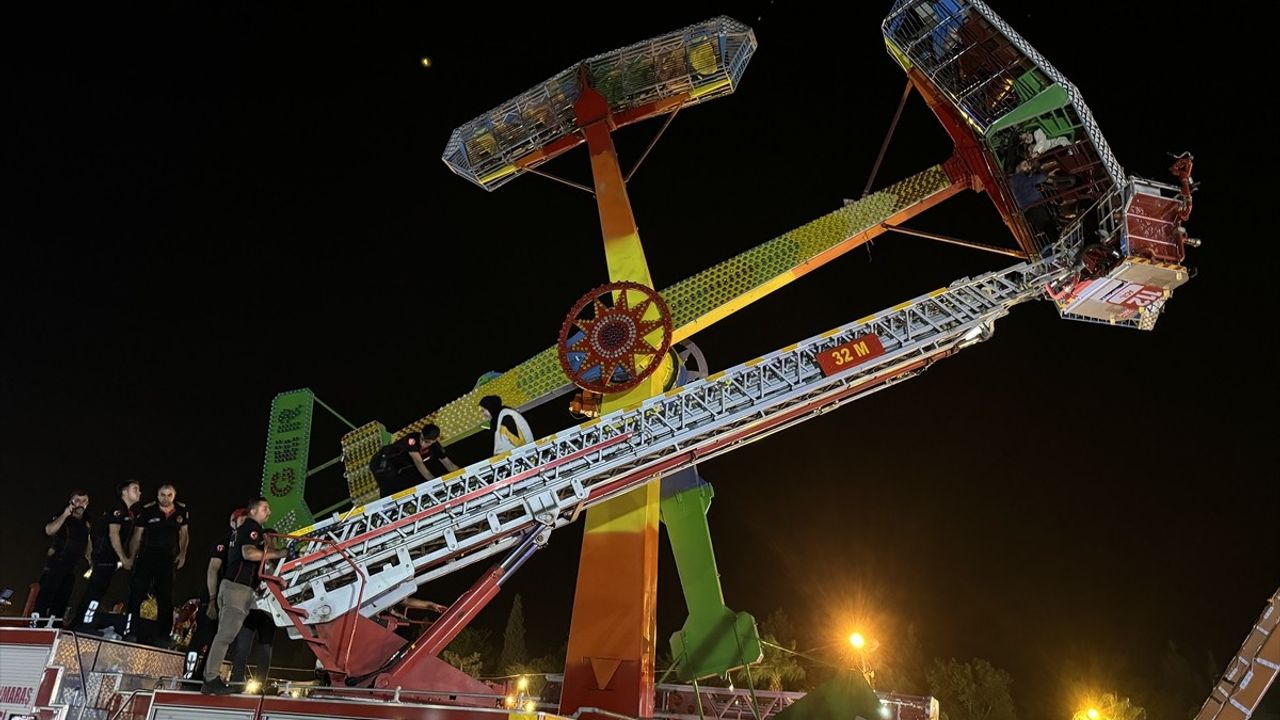 Kahramanmaraş'taki Lunaparkta Kurtarma Operasyonu