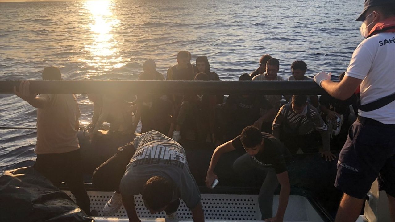 Muğla Açıklarında Düzensiz Göçmen Operasyonu