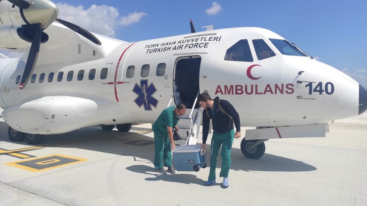 Acil Organ Nakli İçin Hava Kuvvetlerine Ait Ambulans Uçak Görevde