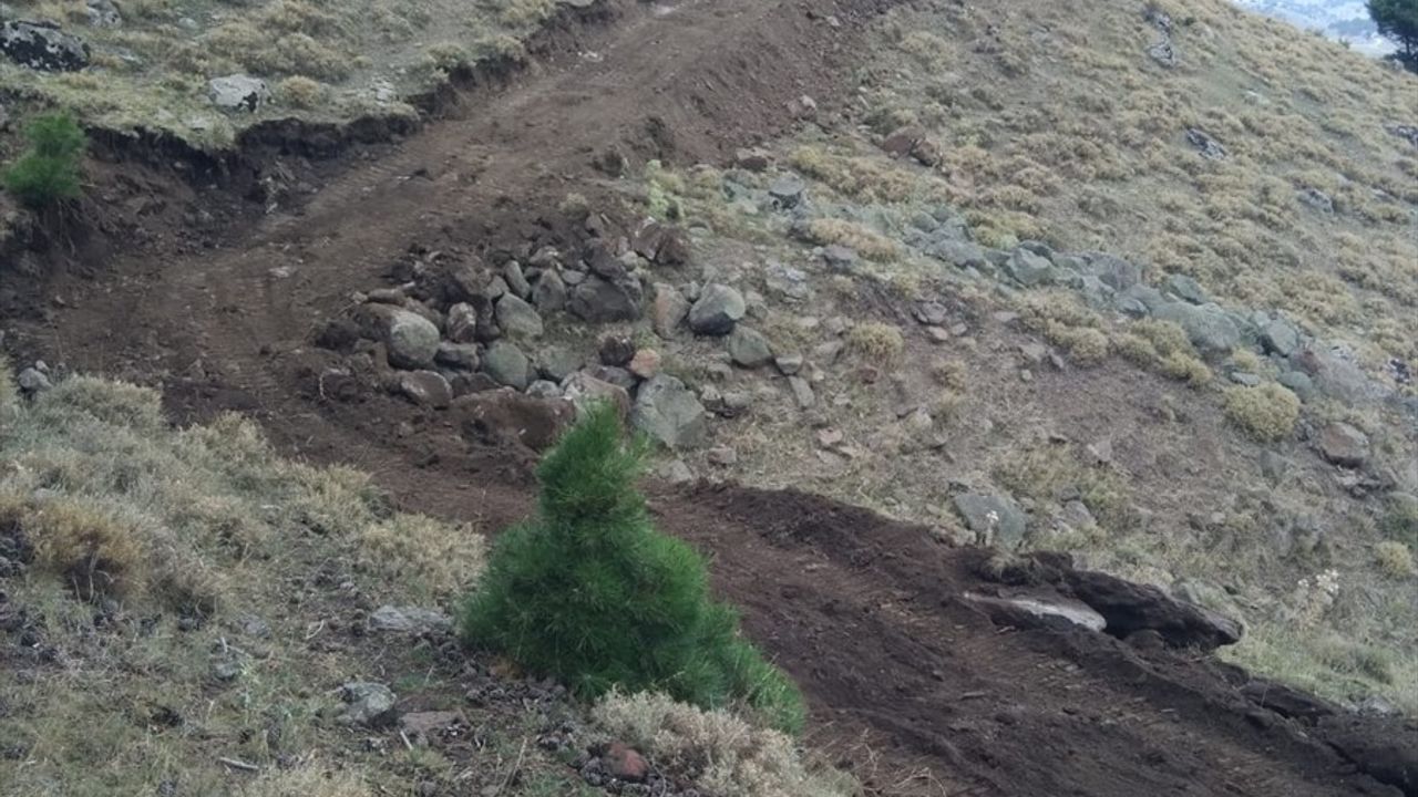 Afyonkarahisar'da Yuvarlanan İneği Kurtarmak İçin 1,5 Kilometre Yol Açıldı