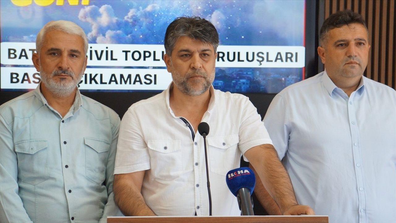 Batman'da Sivil Toplum Kuruluşlarından İsrail'in Lübnan'a Saldırılarına Kınama