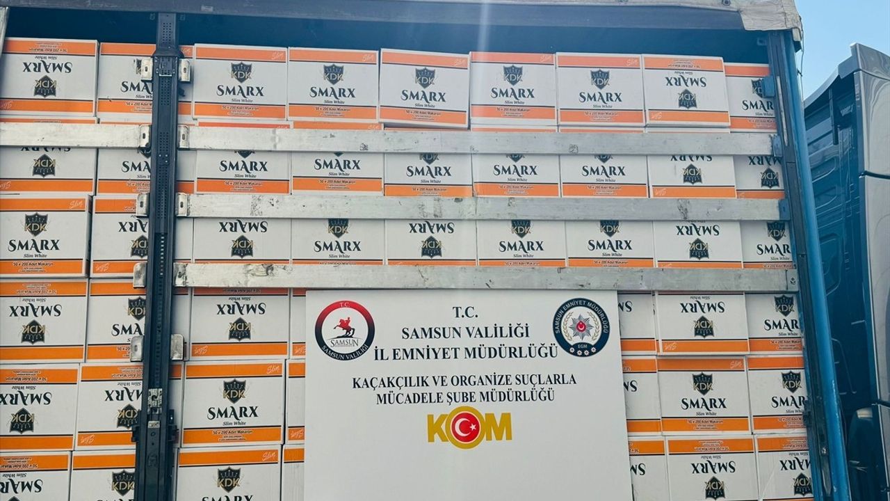 Samsun'da 5 Milyon 730 Bin Gümrük Kaçağı Makaron Ele Geçirildi