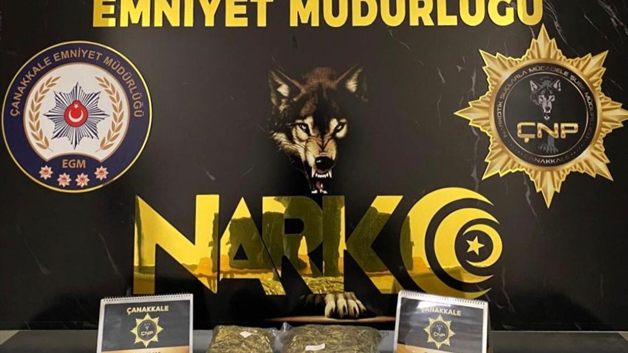 Çanakkale'de Uyuşturucu Operasyonu: 1.7 Kilo Skunk Ele Geçirildi