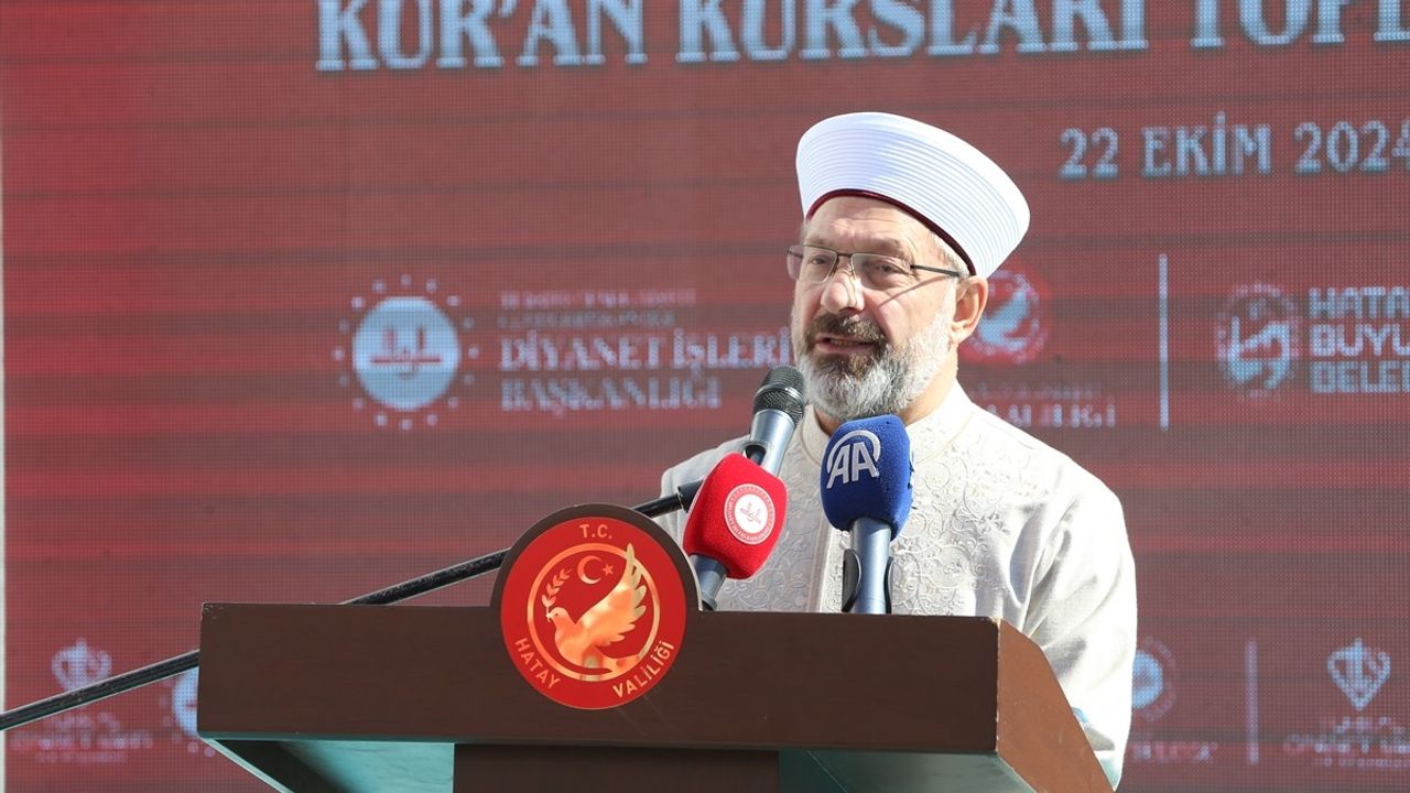 Diyanet İşleri Başkanı Ali Erbaş Hatay'da Kur'an Kursu Açılışı ve Proje Temel Atma Töreni Düzenledi