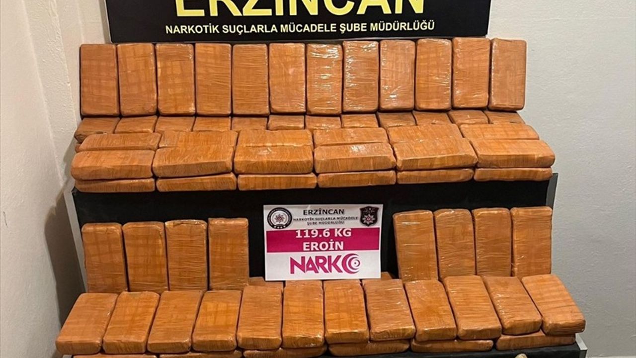 Erzincan'da Büyük Eroin Operasyonu: 119 Kilo Eroin Ele Geçirildi