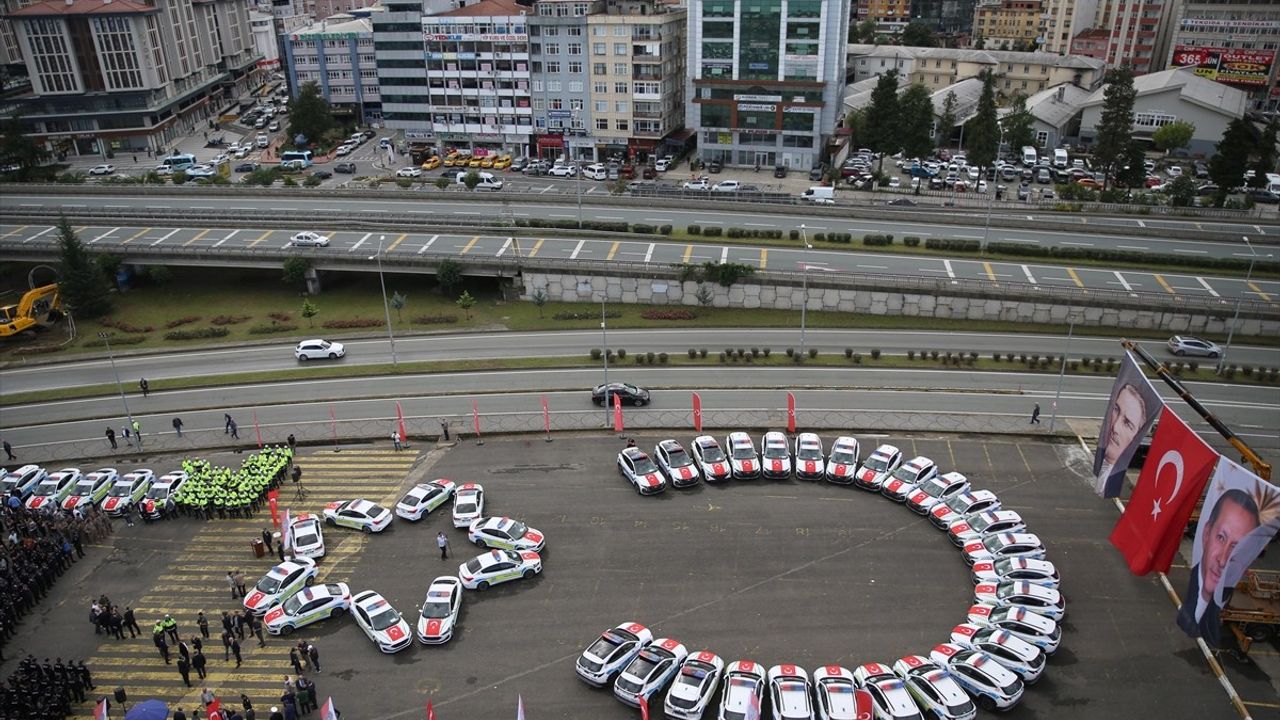 Rize Emniyet Müdürlüğüne 51 Yeni Araç Tahsis Edildi