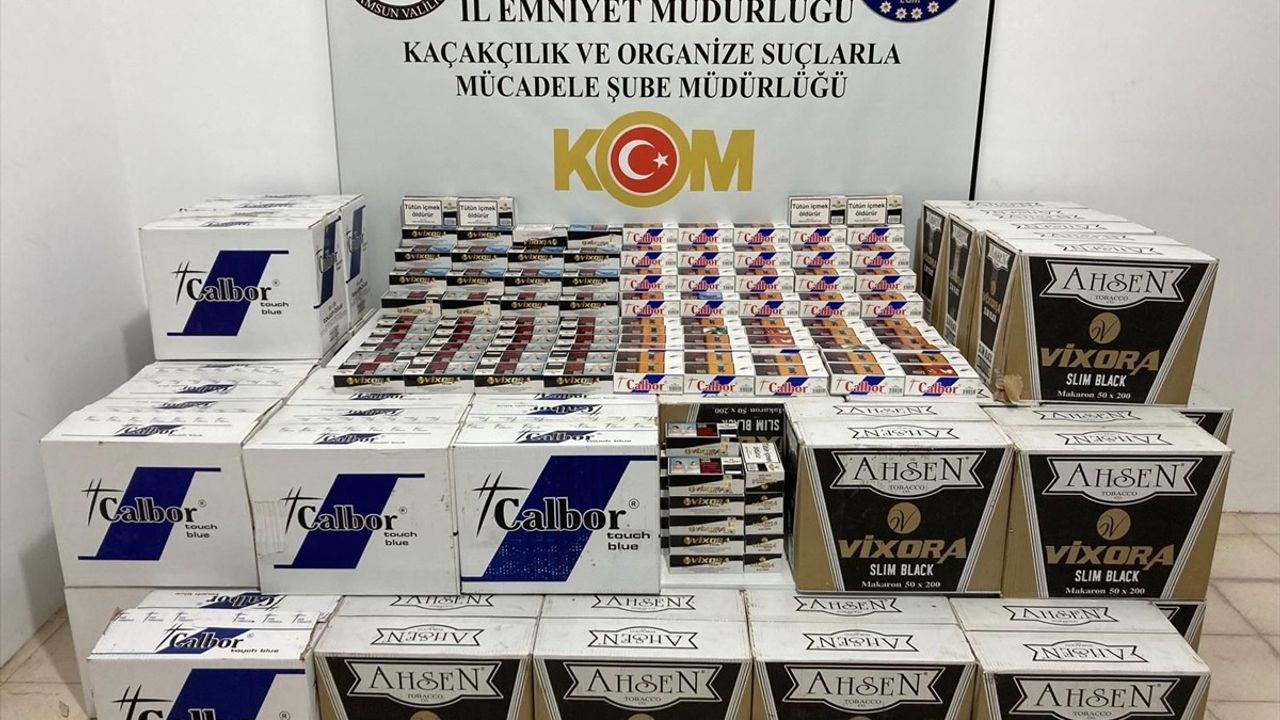 Samsun'da 350 Bin Kaçak Makaron Ele Geçirildi