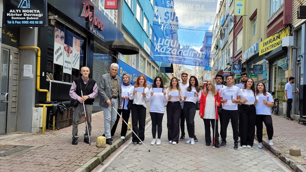 Samsun'da Beyaz Baston Farkındalık Etkinliği: Sürücü Duyarlılığı Test Edildi