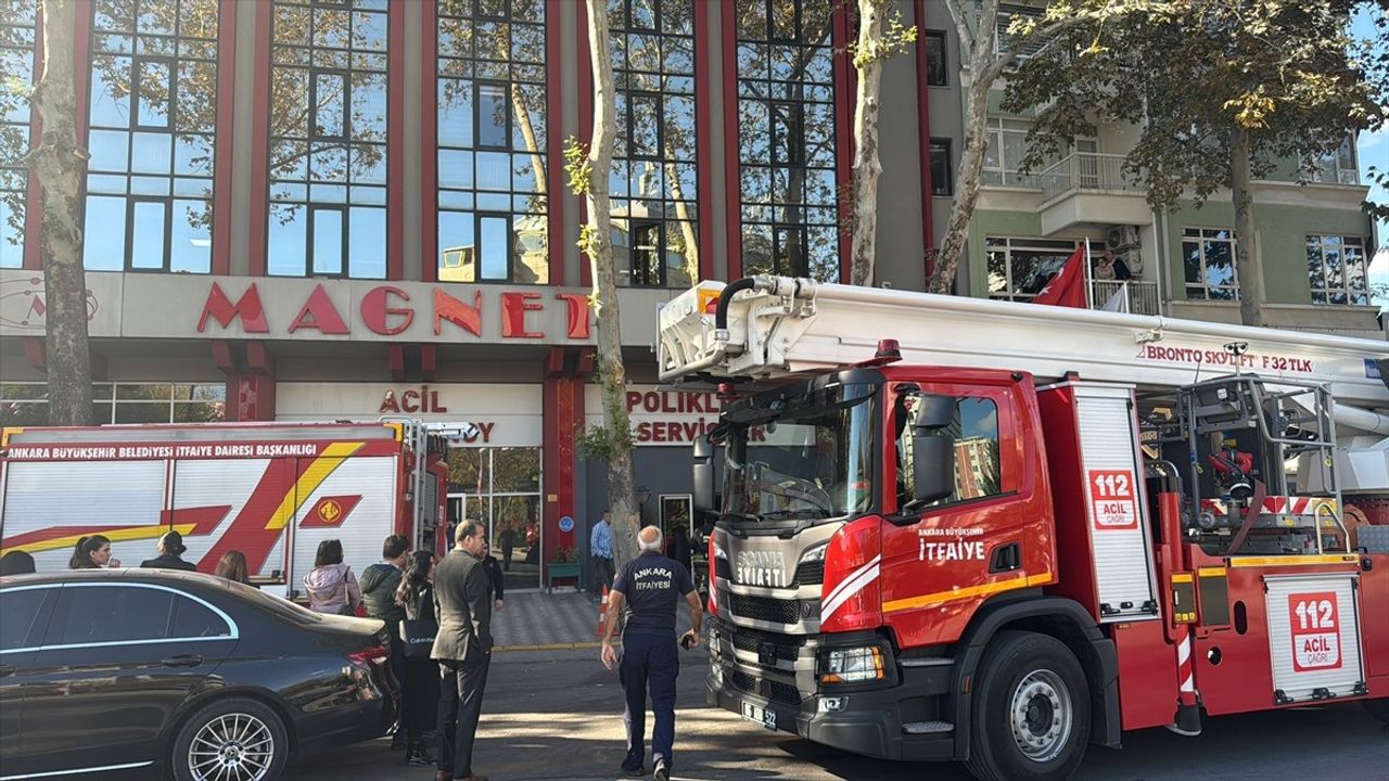 Ankara'da Özel Hastanedeki Yangın Kontrol Altında