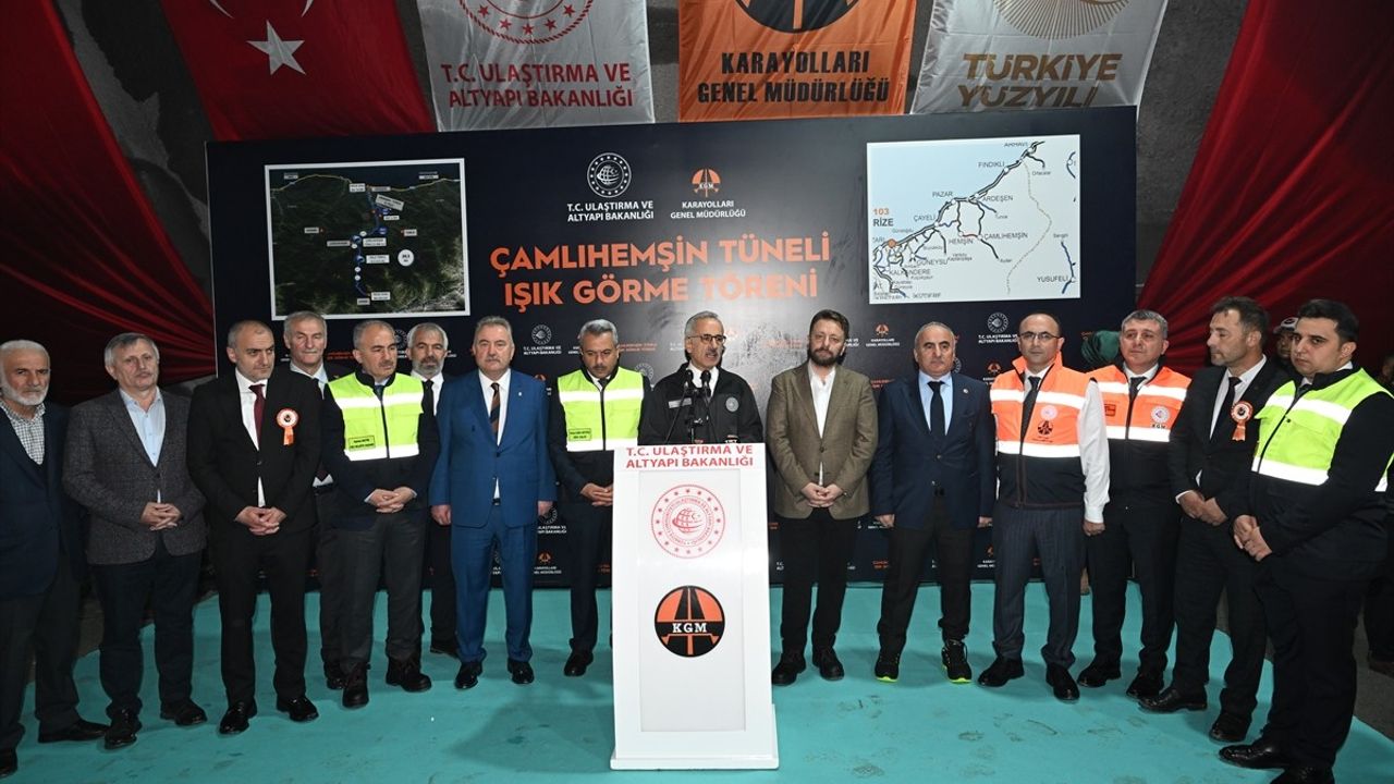 Çamlıhemşin Tüneli Açıldı: Ulaşımda Yeni Dönem