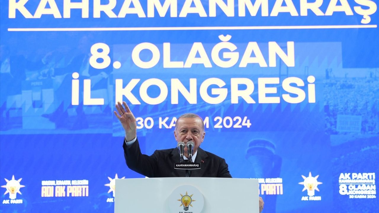 Cumhurbaşkanı Erdoğan Kahramanmaraş Kongresi'nde Önemli Açıklamalarda Bulundu