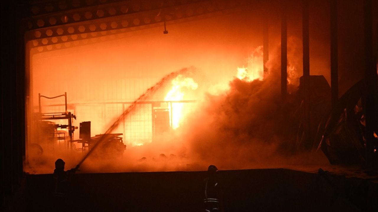 Kayseri'de Mantar Üretim Tesisinde Yangın Çıktı