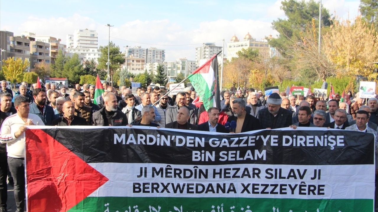 Mardin'de Gazze Saldırılarına Protesto