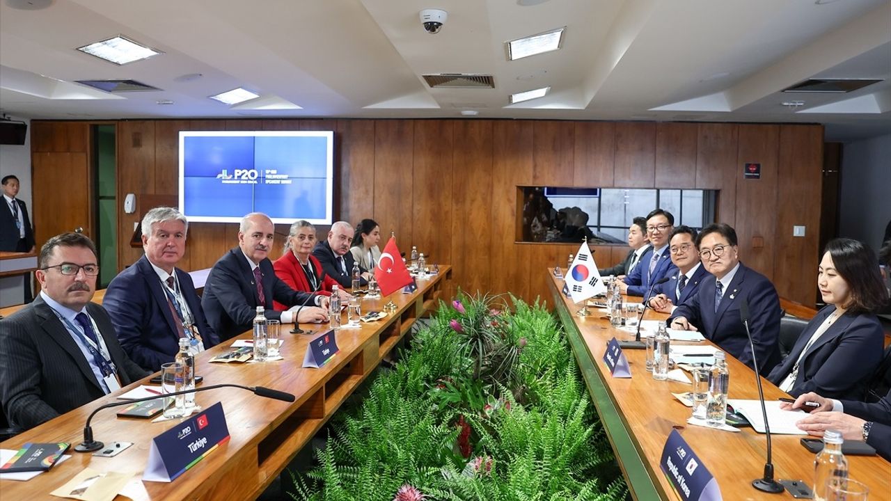 TBMM Başkanı Kurtulmuş, Güney Kore'nin Ulusal Meclis Başkanı ile Görüştü